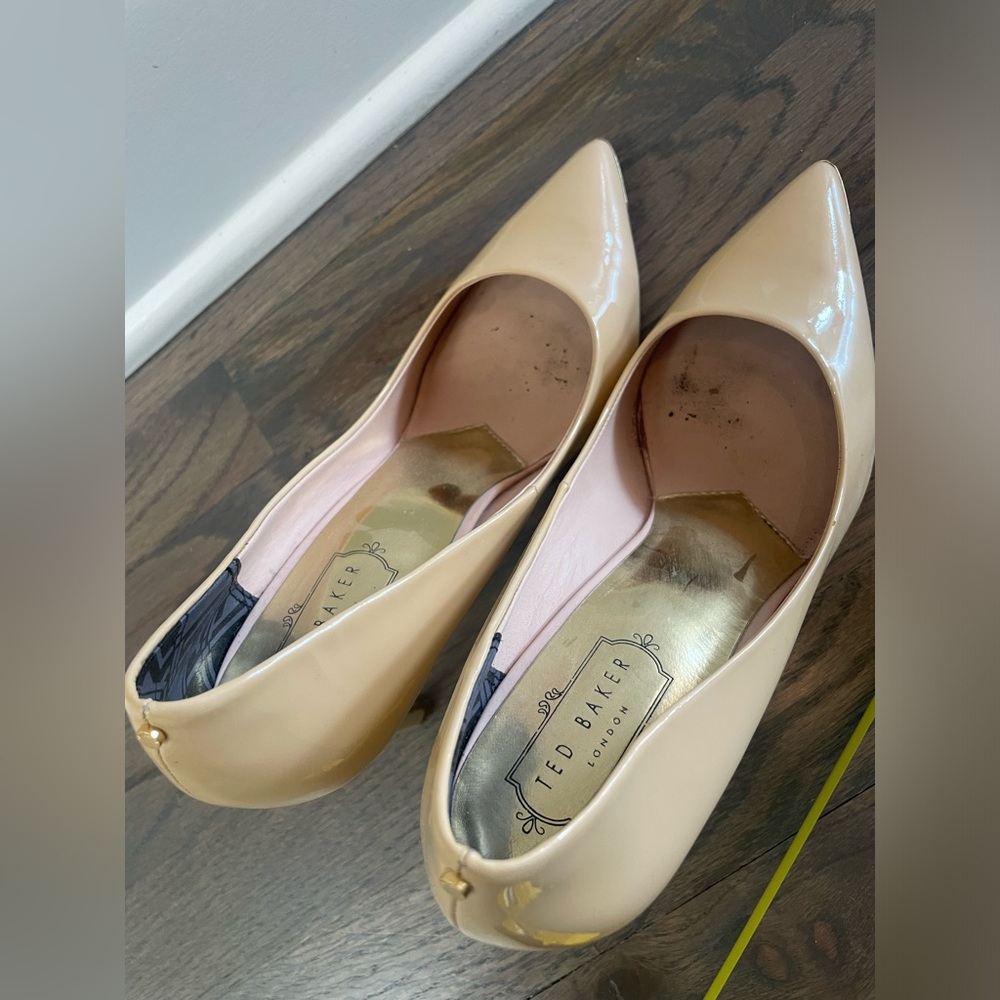 Ted Baker Patent Leather Pumps - Nude, Size 39